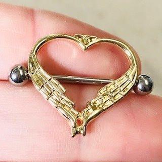 Body Jewelry - Winged Heart Nipple Shield 14G (Single)