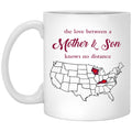 Wisconsin Kentucky The Love Between Mother And Son Mug - Mug Teezalo