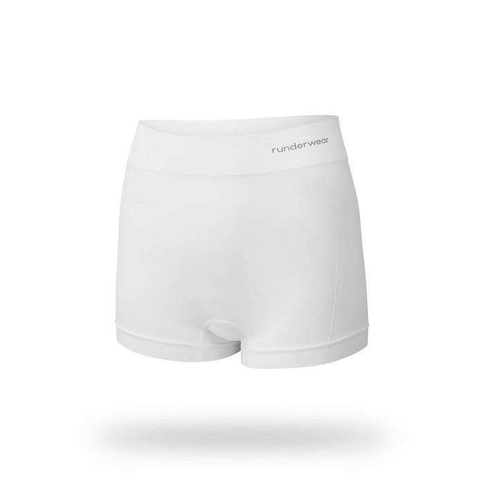 Women’s Running Boy Shorts – White