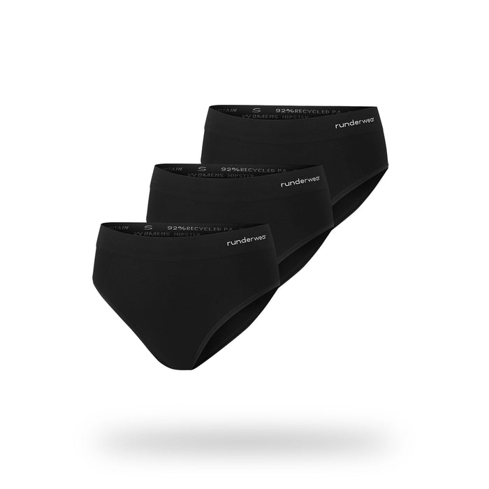Women’s Running Hipster – Black (3-Pack)
