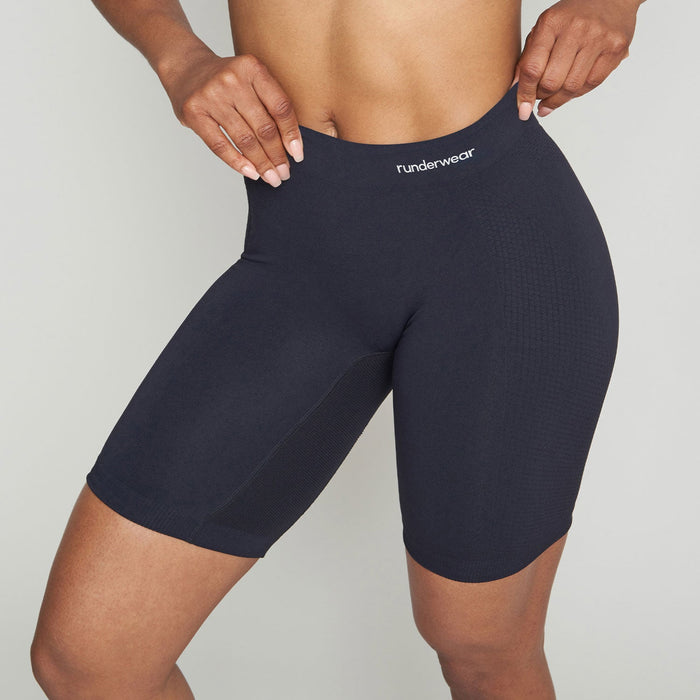 Women’s Running Long Boxer Shorts – Black