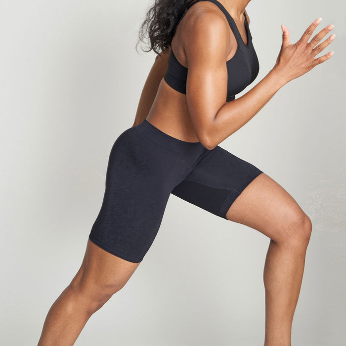 Women’s Running Long Boxer Shorts – Black