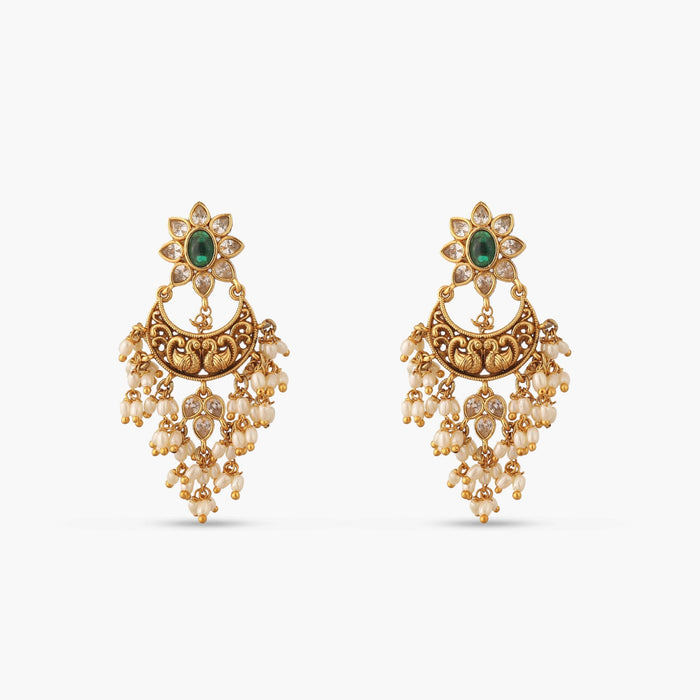 Yashvi Antique Chandbali Earrings